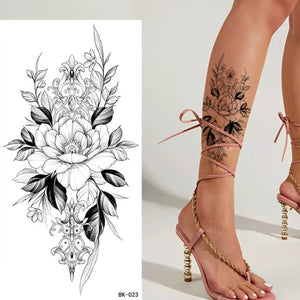 2Pcs Plants And Flowers Tattoos