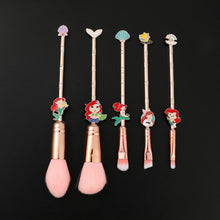 Load image into Gallery viewer, 5pcs/set The Little Mermaid Makeup Brushes
