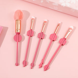 5pcs Pink Bear Makeup Brushes