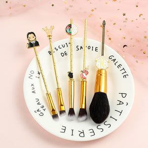 5Pcs/Set Wednesday Addams Makeup Brushes