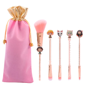 2021 New Rose Gold Demon Slayer Makeup Brush set - Panashe Essence 