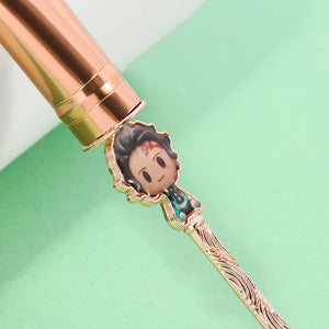 2021 New Rose Gold Demon Slayer Makeup Brush set - Panashe Essence 