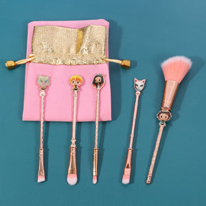 2021 New Rose Gold Demon Slayer Makeup Brush set - Panashe Essence 