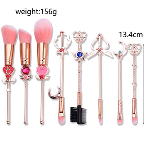 New Sailor Moon Cosmetic Brush Set 8pcs - Panashe Essence 