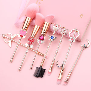 New Sailor Moon Cosmetic Brush Set 8pcs - Panashe Essence 