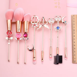 New Sailor Moon Cosmetic Brush Set 8pcs - Panashe Essence 