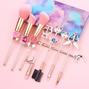 New Sailor Moon Cosmetic Brush Set 8pcs - Panashe Essence 