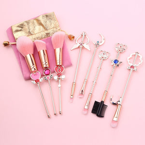 New Sailor Moon Cosmetic Brush Set 8pcs - Panashe Essence 