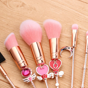 New Sailor Moon Cosmetic Brush Set 8pcs - Panashe Essence 