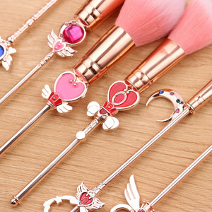 New Sailor Moon Cosmetic Brush Set 8pcs - Panashe Essence 