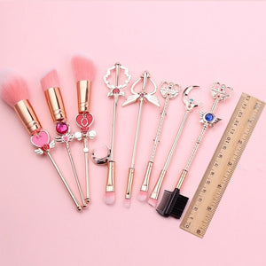 New Sailor Moon Cosmetic Brush Set 8pcs - Panashe Essence 