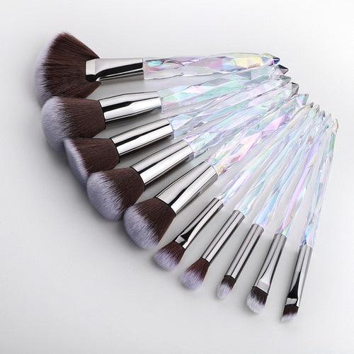 10Pcs Crystal Makeup Brushes Set - Panashe Essence 