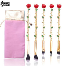 Load image into Gallery viewer, Beauty and the Beast Rose Makeup Brushes Set - Panashe Essence 
