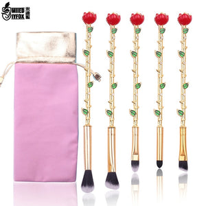 Beauty and the Beast Rose Makeup Brushes Set - Panashe Essence 