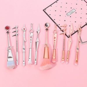 Limited edition 2021 Rose gold/Silver Classic  Naruto Anime  Makeup Brush Set - Panashe Essence 