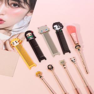 14pcs Demon Slayer Makeup Brushes + Comb Set combo - Panashe Essence 