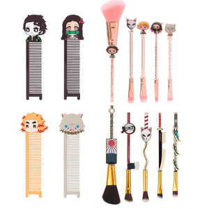 14pcs Demon Slayer Makeup Brushes + Comb Set combo - Panashe Essence 