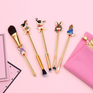 Open image in slideshow, 2021 Alice in Wonderland Rabbit Makeup Brush Set - Panashe Essence 
